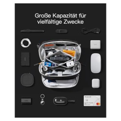 inateck Kabeltasche black 27cm 15.8cm 11cm — Buy in Cyprus with Fast Delivery