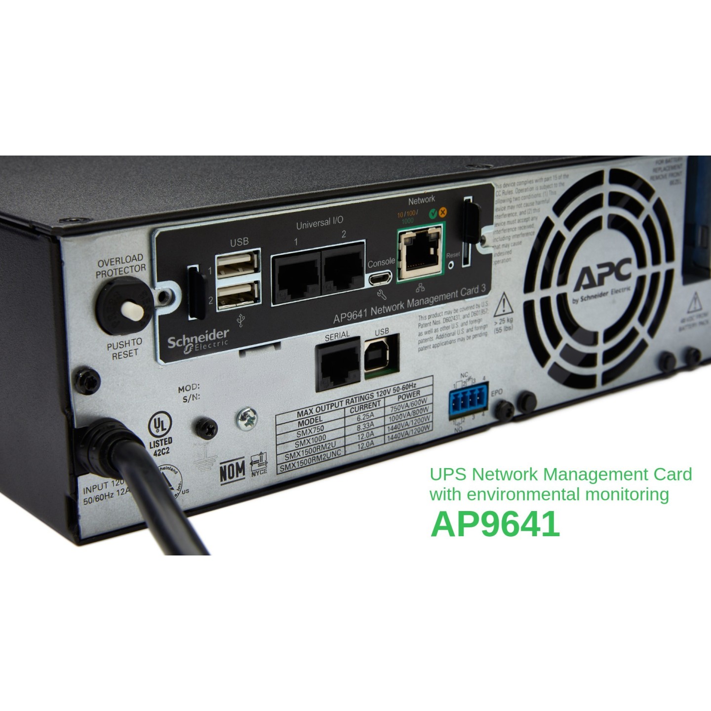 APC Smart-UPS Network Management Card AP9641 - SmartSlot Module with Environmental Monitoring