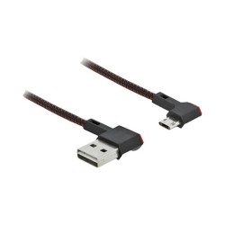 DeLock USB 2.0 A to Micro-B (ST-ST) 2m Adapterkabel gewinkelt Schwarz — Buy in Cyprus with Fast Delivery