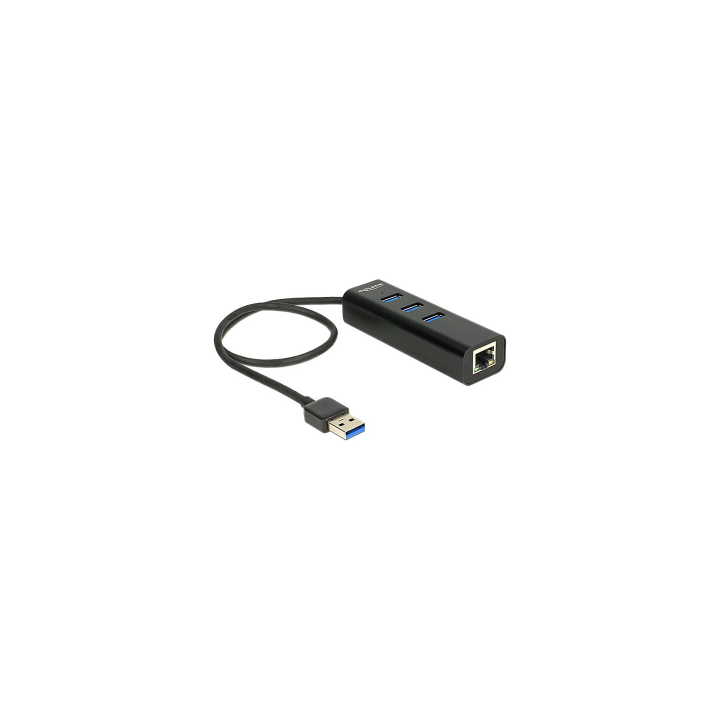 DeLock USB 3.0 Hub 3 Port + 1 Port Gigabit LAN 10 100 1000 Mb s - Hub - 3 Anschlüsse — Buy in Cyprus with Fast Delivery