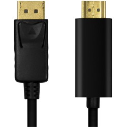 Buy LogiLink DisplayPort to HDMI Cable - CV0128 - DP 1.2 to HDMI 1.4, 3 m, Black in Cyprus, Nicosia, Limassol, Larnaka, Pafos