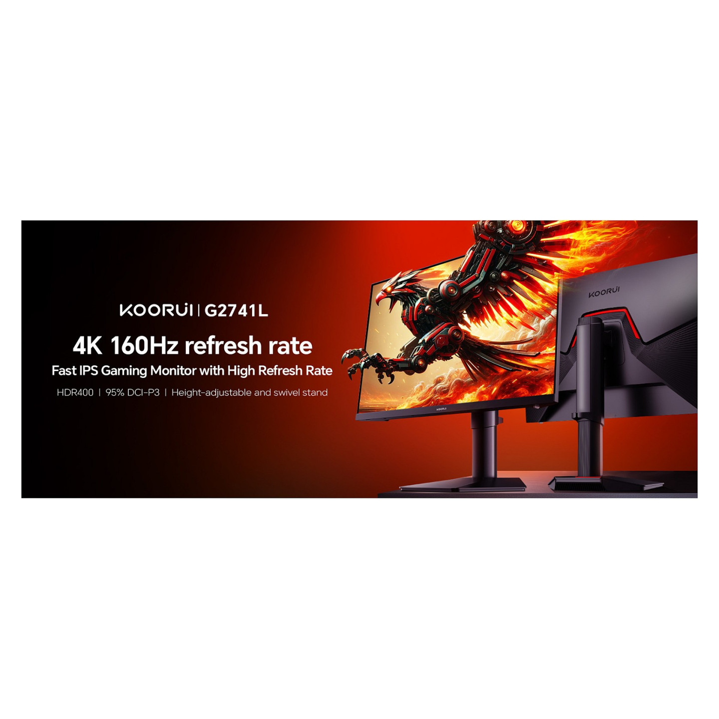 KOORUI G2741L 4K UHD Gaming Monitor 68.6 cm (27 Zoll) — Buy in Cyprus with Fast Delivery