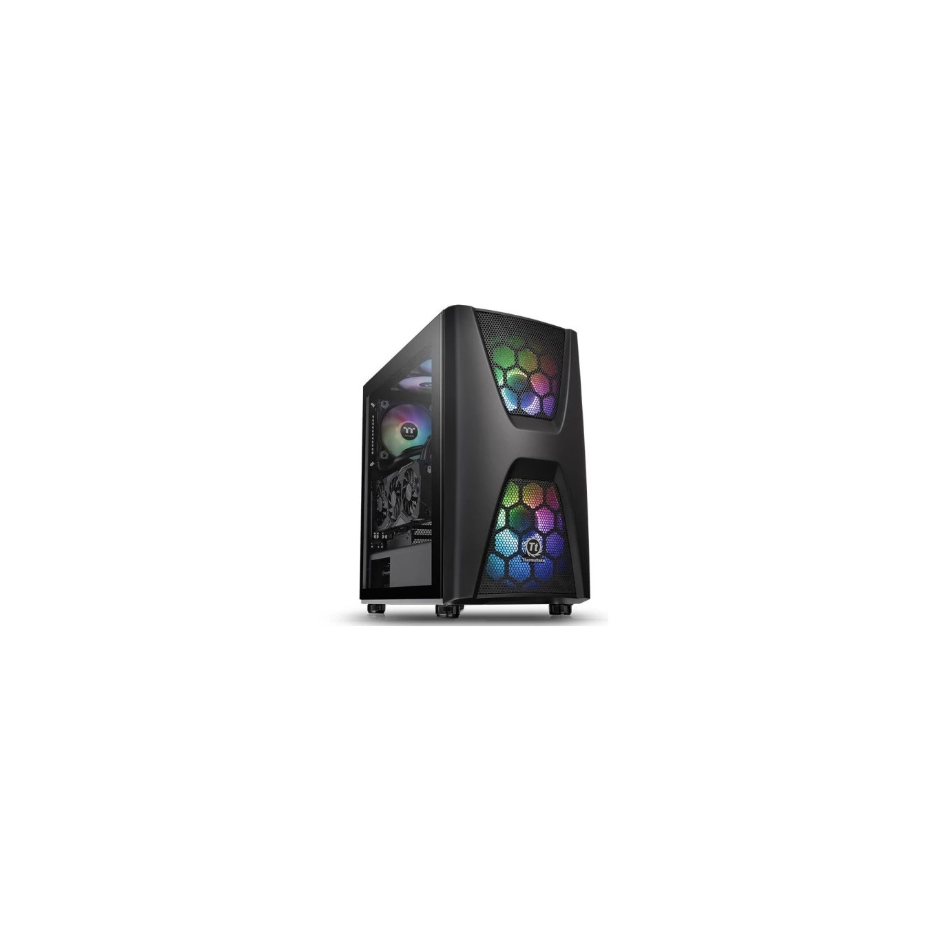 Thermaltake Commander C34 TG - Mid Tower PC Case, Tempered Glass, ARGB, Black (ATX/mATX/Mini-ITX)