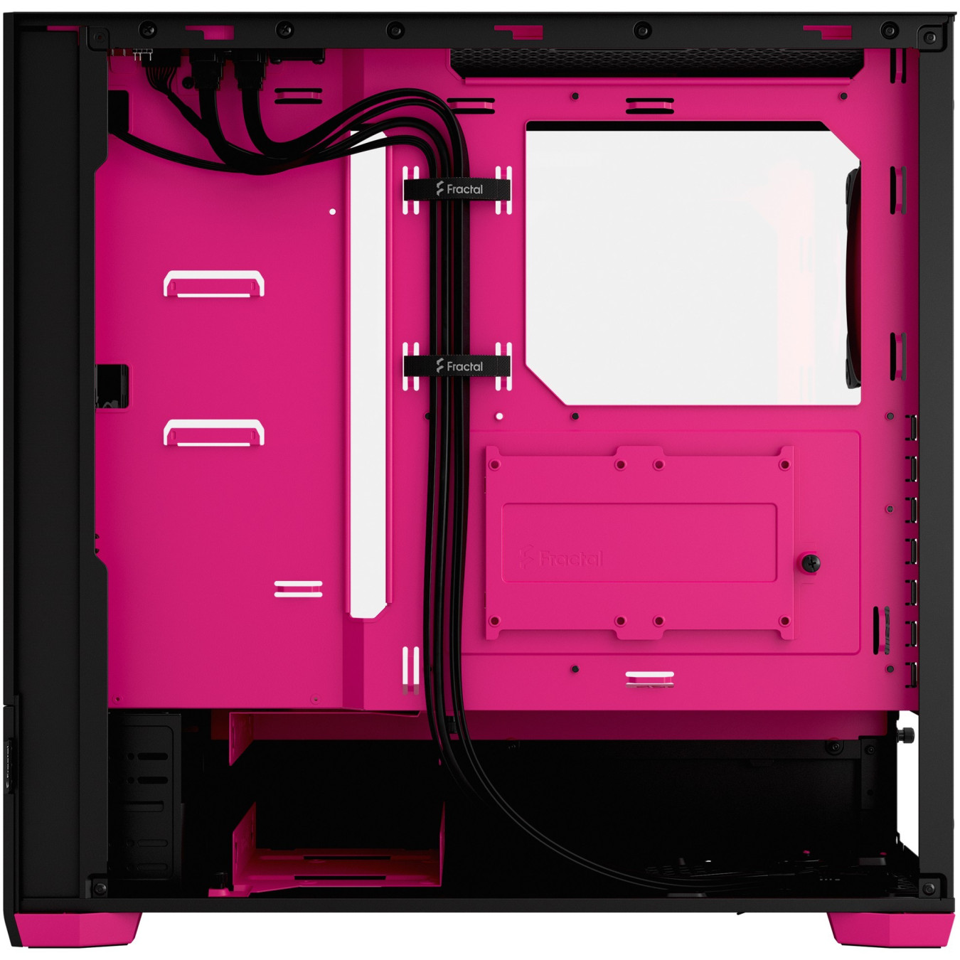 Fractal Design Pop Air RGB - Mid Tower PC Case - Black & Magenta, Tempered Glass, ATX/mATX/mITX