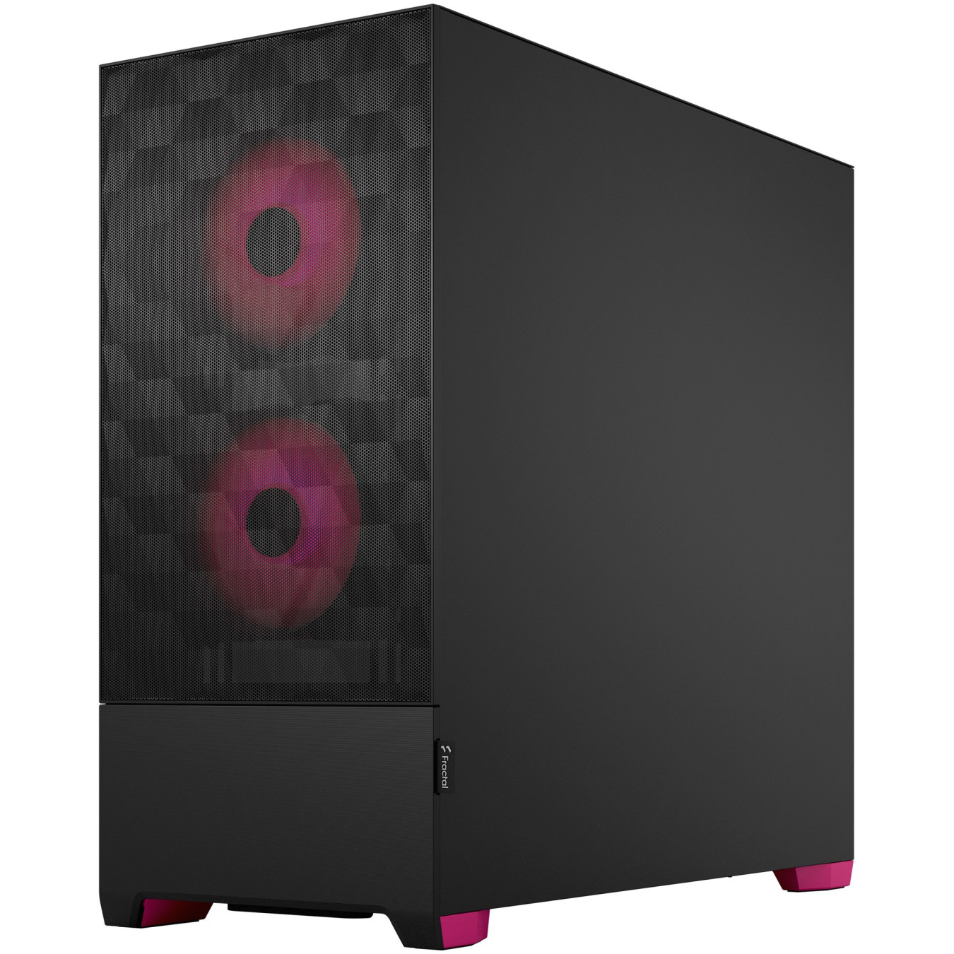 Fractal Design Pop Air RGB - Mid Tower PC Case - Black & Magenta, Tempered Glass, ATX/mATX/mITX