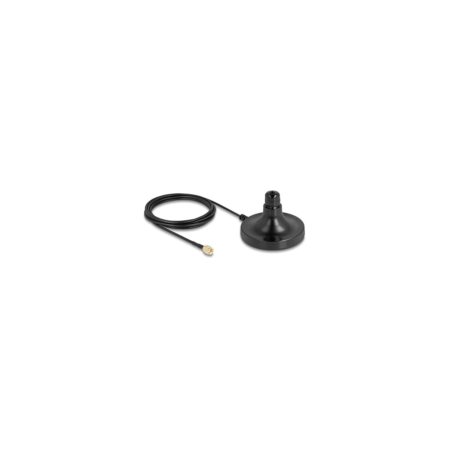 Delock Magnetischer Antennen Standfuß 1 x N Buchse zu 1 x RP-SMA Stecker ULA100 3 m outdoor schwarz