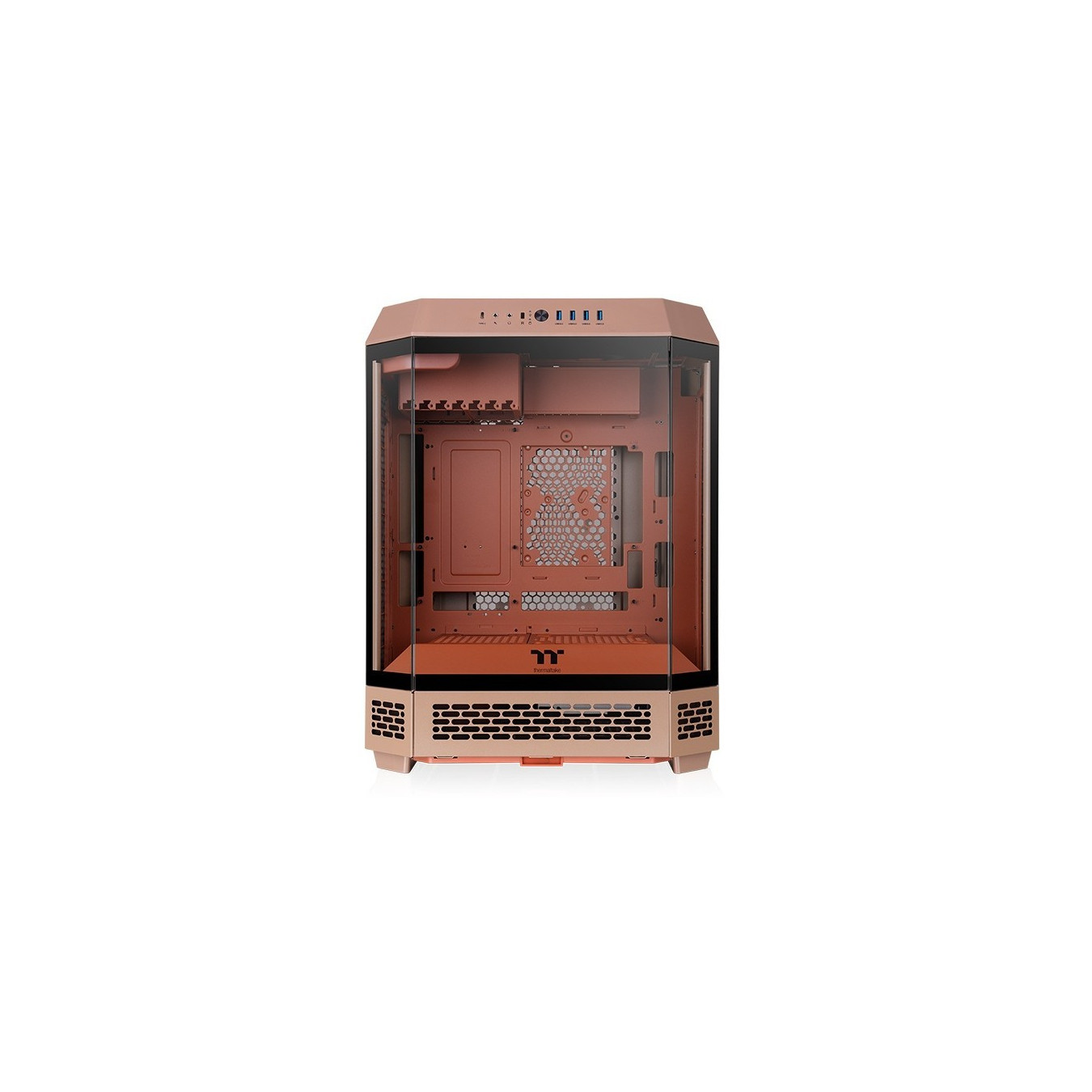 Thermaltake Tower 600 TG - Mid Tower PC Case, Sand, Tempered Glass, ATX/mATX/mini-ITX, USB-C