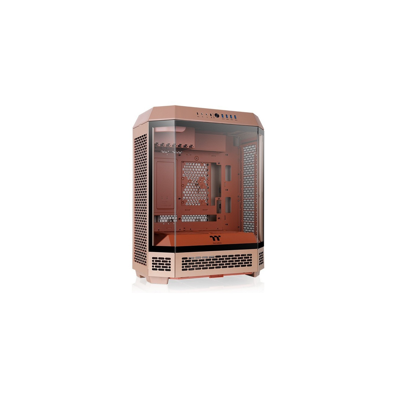 Thermaltake Tower 600 TG - Mid Tower PC Case, Sand, Tempered Glass, ATX/mATX/mini-ITX, USB-C
