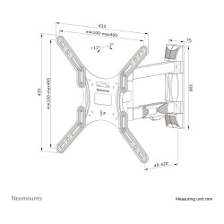 Neomounts WL40-550BL14 bewegliche Wandhalterung für 32-55' Bildschirme - Schwarz — Buy in Cyprus with Fast Delivery