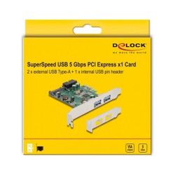 USB 3.0 PCIex1 2xInt.2xExt. DeLOCK — Buy in Cyprus with Fast Delivery