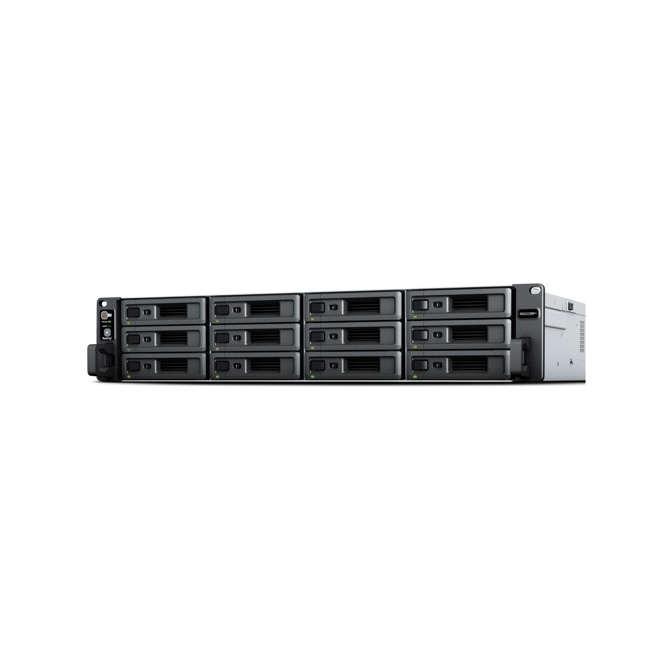 12-Bay Synology RackStation - RS2423+ - 2U Rack NAS, AMD Ryzen V1780B 3.35GHz (3.6GHz boost), 8GB DDR4