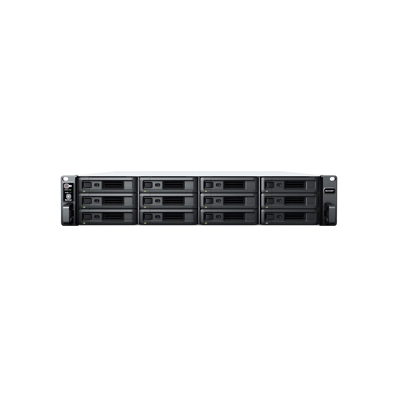 12-Bay Synology RackStation - RS2423+ - 2U Rack NAS, AMD Ryzen V1780B 3.35GHz (3.6GHz boost), 8GB DDR4