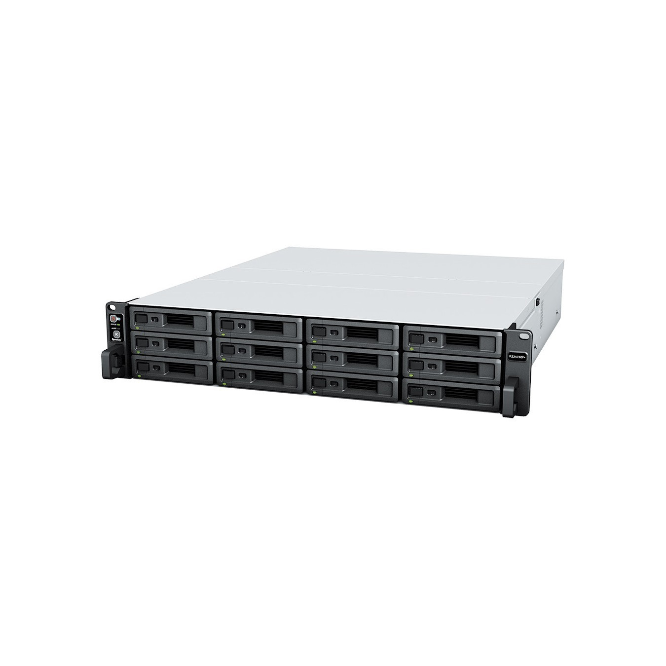 12-Bay Synology RackStation - RS2423+ - 2U Rack NAS, AMD Ryzen V1780B 3.35GHz (3.6GHz boost), 8GB DDR4
