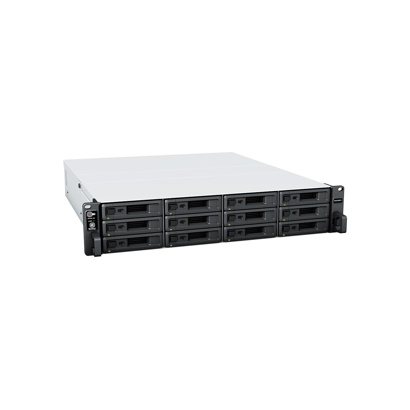 12-Bay Synology RackStation - RS2423+ - 2U Rack NAS, AMD Ryzen V1780B 3.35GHz (3.6GHz boost), 8GB DDR4
