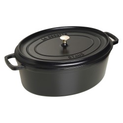Staub La Cocotte 41cm oval schwarz. Gusseisen — Buy in Cyprus with Fast Delivery