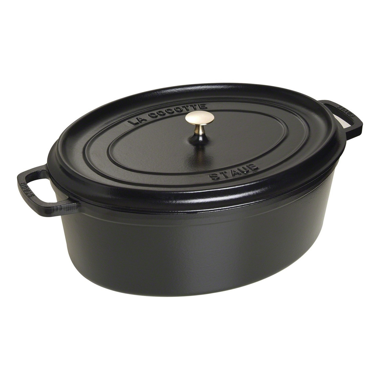 Staub La Cocotte 41cm oval schwarz. Gusseisen — Buy in Cyprus with Fast Delivery