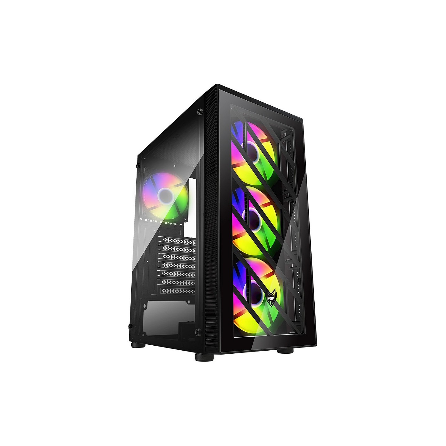 FSP CMT192 RGB ATX Mid Tower Case - Tempered Glass (Boxed) — Buy in Cyprus with Fast Delivery