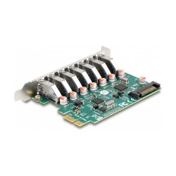 PCI Express x1 Karte zu 7 x extern USB 5 Gbps Typ-A Buchse — Buy in Cyprus with Fast Delivery