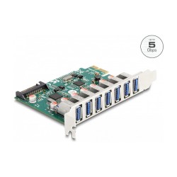 PCI Express x1 Karte zu 7 x extern USB 5 Gbps Typ-A Buchse — Buy in Cyprus with Fast Delivery