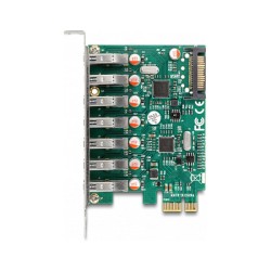PCI Express x1 Karte zu 7 x extern USB 5 Gbps Typ-A Buchse — Buy in Cyprus with Fast Delivery