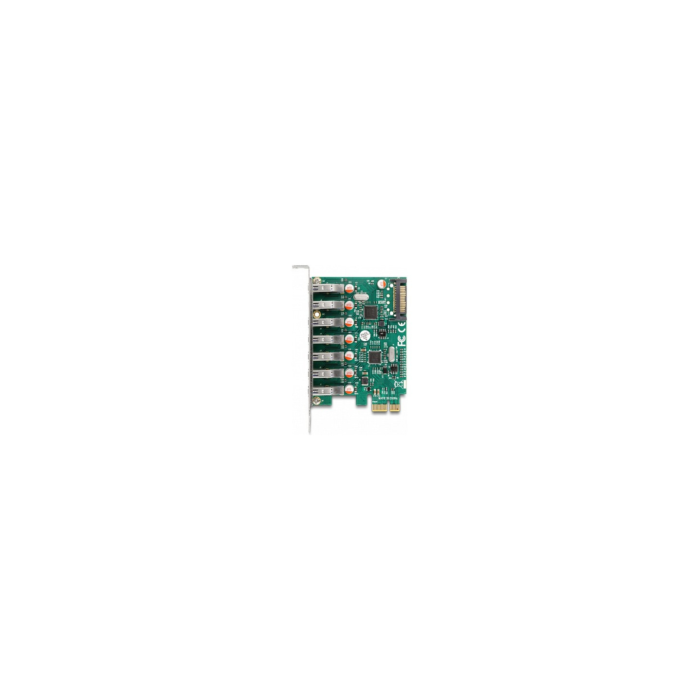 PCI Express x1 Karte zu 7 x extern USB 5 Gbps Typ-A Buchse — Buy in Cyprus with Fast Delivery