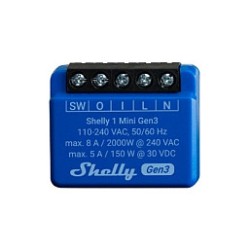 Shelly Relais '1 Mini Gen. 3' WLAN BT max. 8A 1 Kanal Unterputz — Buy in Cyprus with Fast Delivery