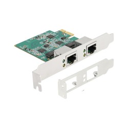 PCI Express x1 Netzwerkkarte 2.5 Gigabit LAN 2 x RJ45 RTL8125 — Buy in Cyprus with Fast Delivery