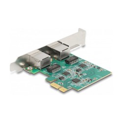 PCI Express x1 Netzwerkkarte 2.5 Gigabit LAN 2 x RJ45 RTL8125 — Buy in Cyprus with Fast Delivery