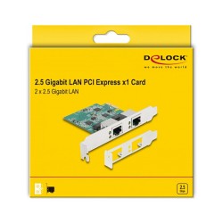 PCI Express x1 Netzwerkkarte 2.5 Gigabit LAN 2 x RJ45 RTL8125 — Buy in Cyprus with Fast Delivery