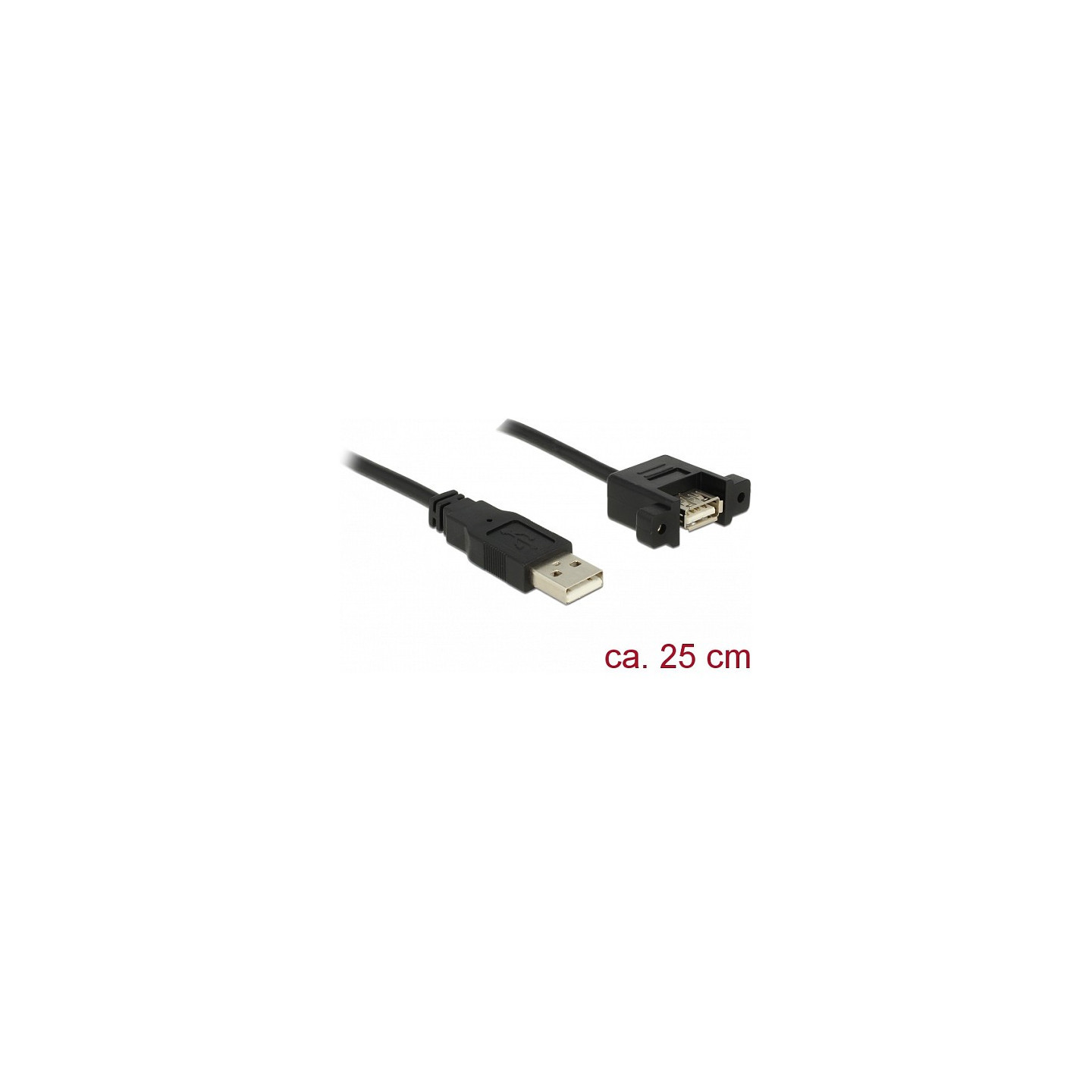 85462 0.25m USB A USB A Männlich Weiblich Schwarz USB Kabel — Buy in Cyprus with Fast Delivery