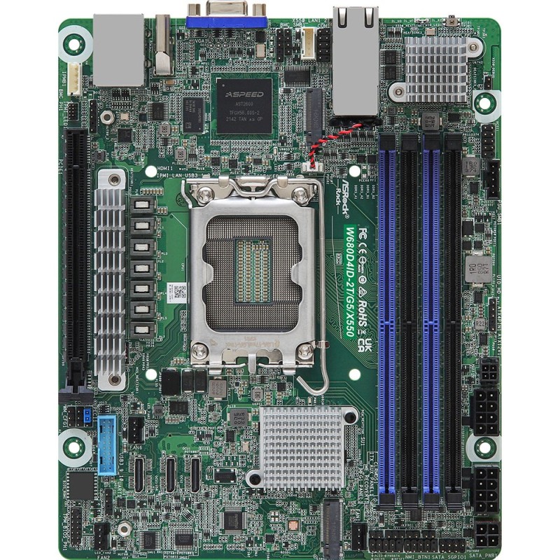 Buy ASRock W680D4ID-2T/G5/X550 Mini-DTX Motherboard - LGA1700, DDR5, 48GB Max, P... in Cyprus, Nicosia, Limassol, Larnaka, Pafos