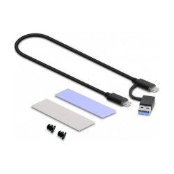 Externes USB Type-CTM Combo Gehäuse für M.2 NVMe PCIe oder SATA SSD - werkzeugfrei — Buy in Cyprus with Fast Delivery