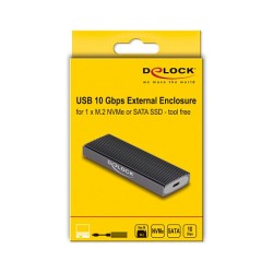 Externes USB Type-CTM Combo Gehäuse für M.2 NVMe PCIe oder SATA SSD - werkzeugfrei — Buy in Cyprus with Fast Delivery