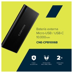 Canyon PB-106 Powerbank 10.000 mAh black — Buy in Cyprus with Fast Delivery