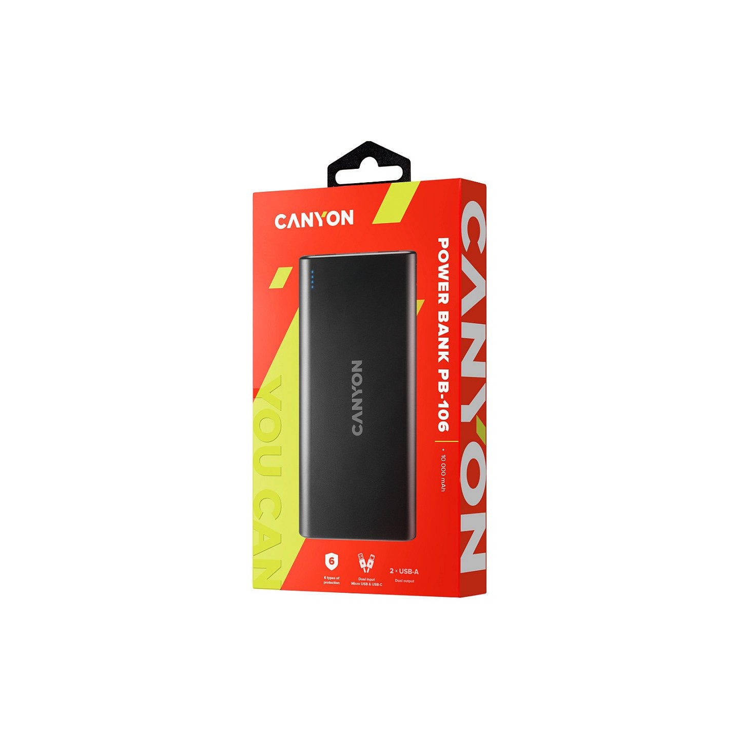 Canyon PB-106 Powerbank 10.000 mAh black — Buy in Cyprus with Fast Delivery