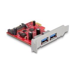 PCI Express x1 Karte zu 2 x extern USB 5 Gbps Typ-A Buchse - Low Profile Formfaktor — Buy in Cyprus with Fast Delivery