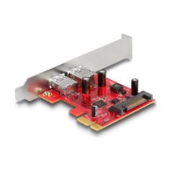 PCI Express x1 Karte zu 2 x extern USB 5 Gbps Typ-A Buchse - Low Profile Formfaktor — Buy in Cyprus with Fast Delivery