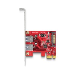 PCI Express x1 Karte zu 2 x extern USB 5 Gbps Typ-A Buchse - Low Profile Formfaktor — Buy in Cyprus with Fast Delivery