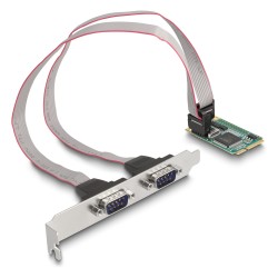 Mini PCIe Karte full size zu 2 x Seriell RS-232 D-Sub 9 Pin — Buy in Cyprus with Fast Delivery