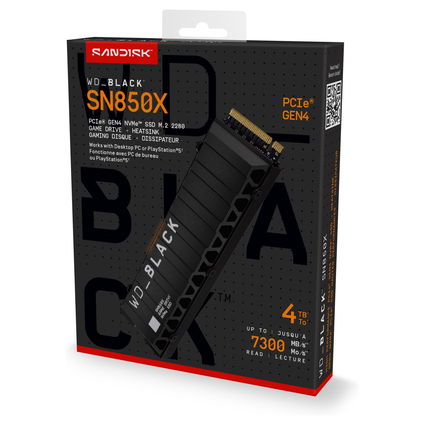 M.2 4TB WD Black SN850X NVMe PCIe 4.0 x 4 with Heatsink — Buy in Cyprus with Fast Delivery