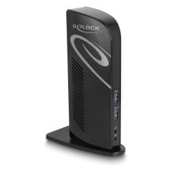 D DeLOCK Dockingstation 4xUSB3.2 2xDisplayPort 4K RJ45 Ethernet Audio Black — Buy in Cyprus with Fast Delivery