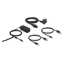 D DeLOCK Dockingstation 4xUSB3.2 2xDisplayPort 4K RJ45 Ethernet Audio Black — Buy in Cyprus with Fast Delivery