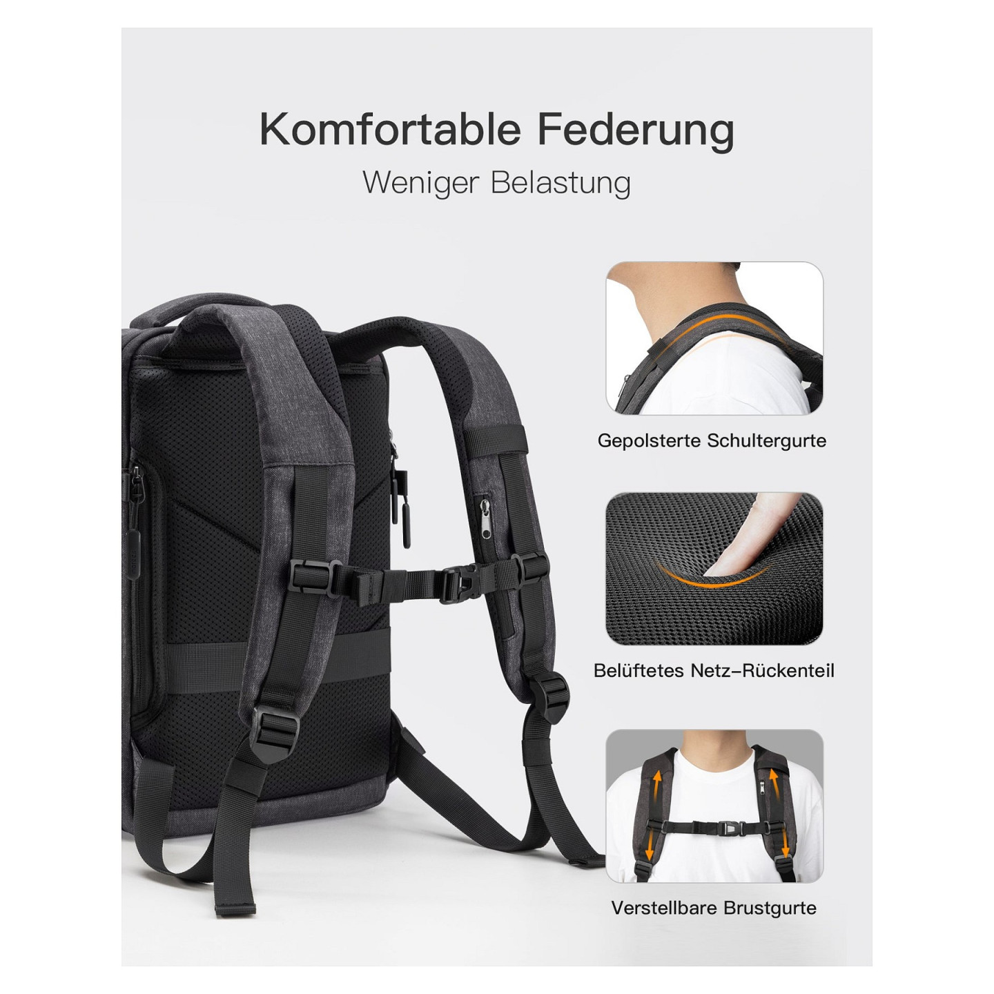 inateck Notebook-Rucksack 14' BP03006-14 black — Buy in Cyprus with Fast Delivery