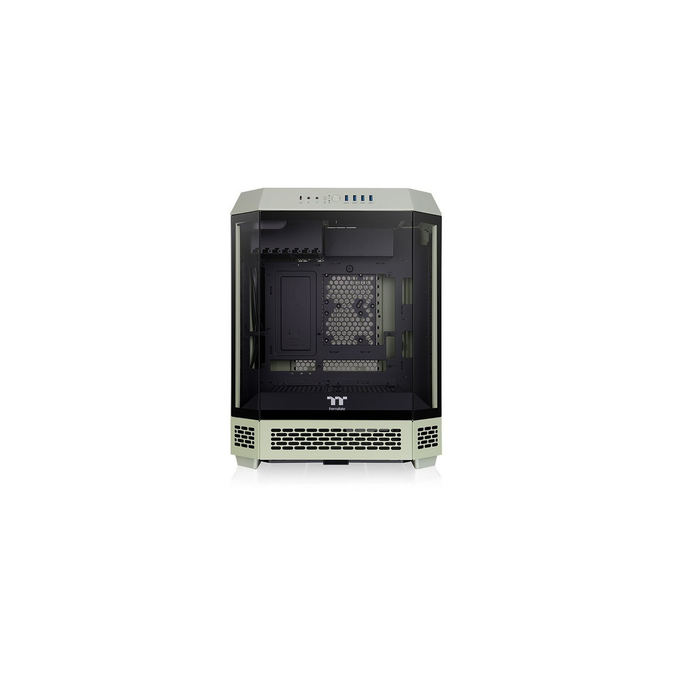 Thermaltake The Tower 600 - CA-1Z1-00MEWN-00 - Mid Tower ATX Case, Matcha Green, Tempered Glass