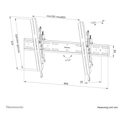 Neomounts WL35S-850BL18 neigbare Wandhalterung für 43-98' Bildschirme - Schwarz — Buy in Cyprus with Fast Delivery