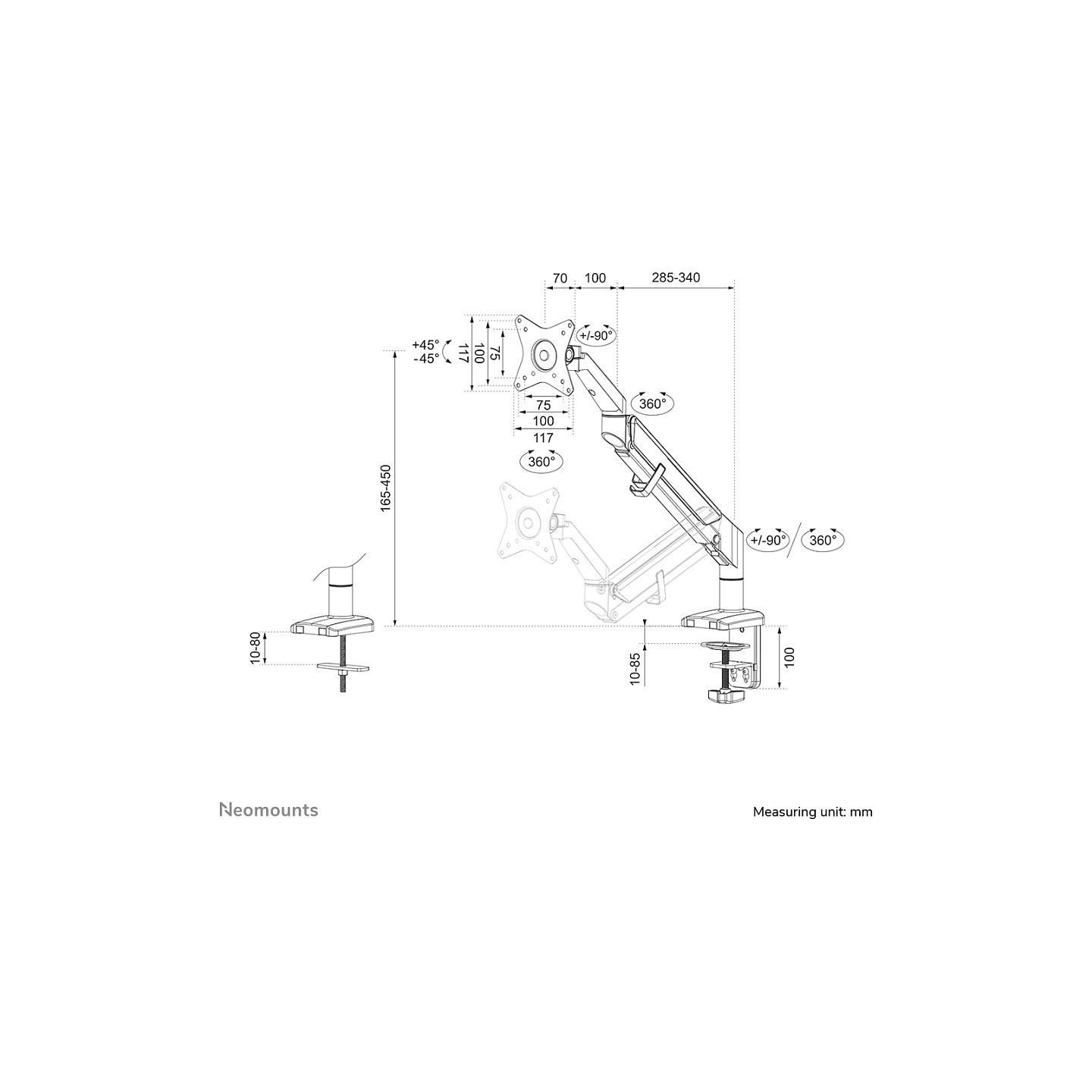 Neomounts Full-Motion-Tischhalterung für 17-32' Bildschirme 9KG DS70-810BL1 — Buy in Cyprus with Fast Delivery