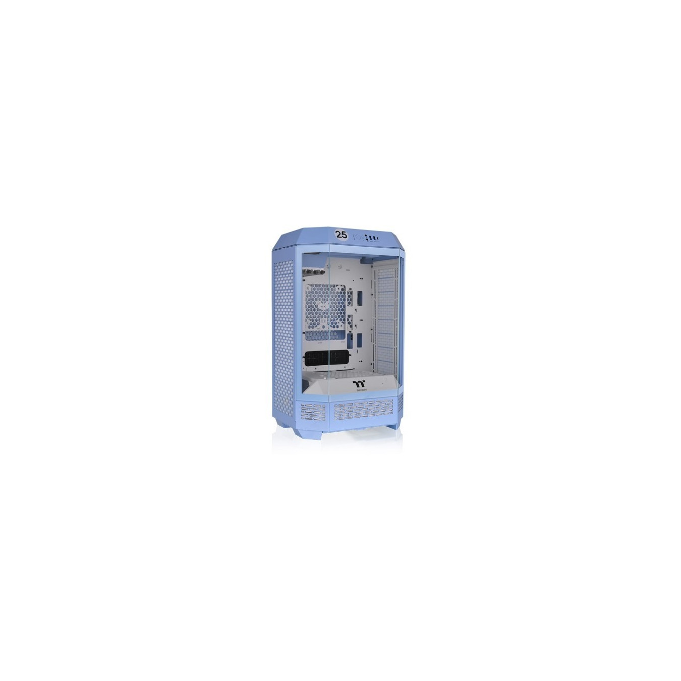 Thermaltake The Tower 300 - Hydrangea Blue - Micro-ATX/Mini-ITX Tempered Glass Case, Bottom PSU