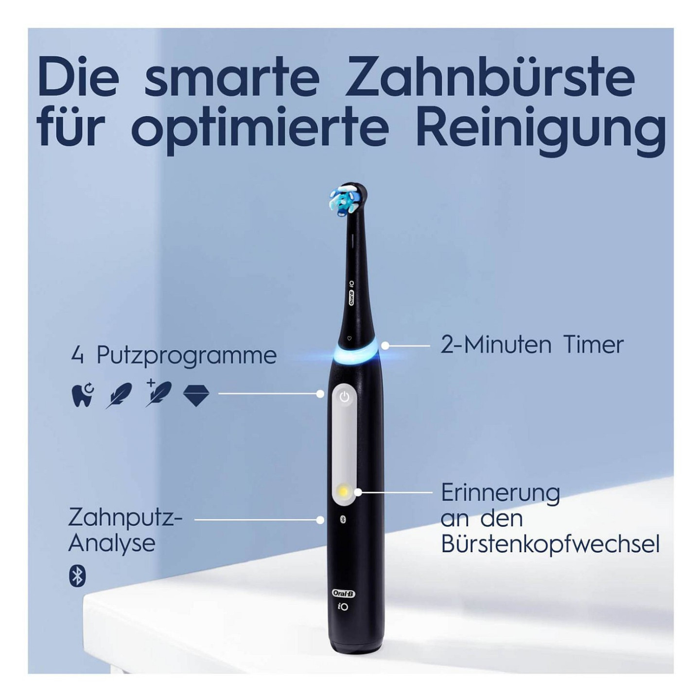 Oral-B iO Series 4 Matt Black mit Reiseetui — Buy in Cyprus with Fast Delivery