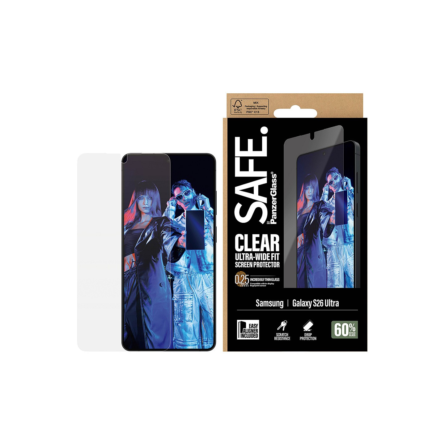 PanzerGlass SAFE Displayschutz Samsung Galaxy S26 Ultra Ultra-Wide Fit — Buy in Cyprus with Fast Delivery