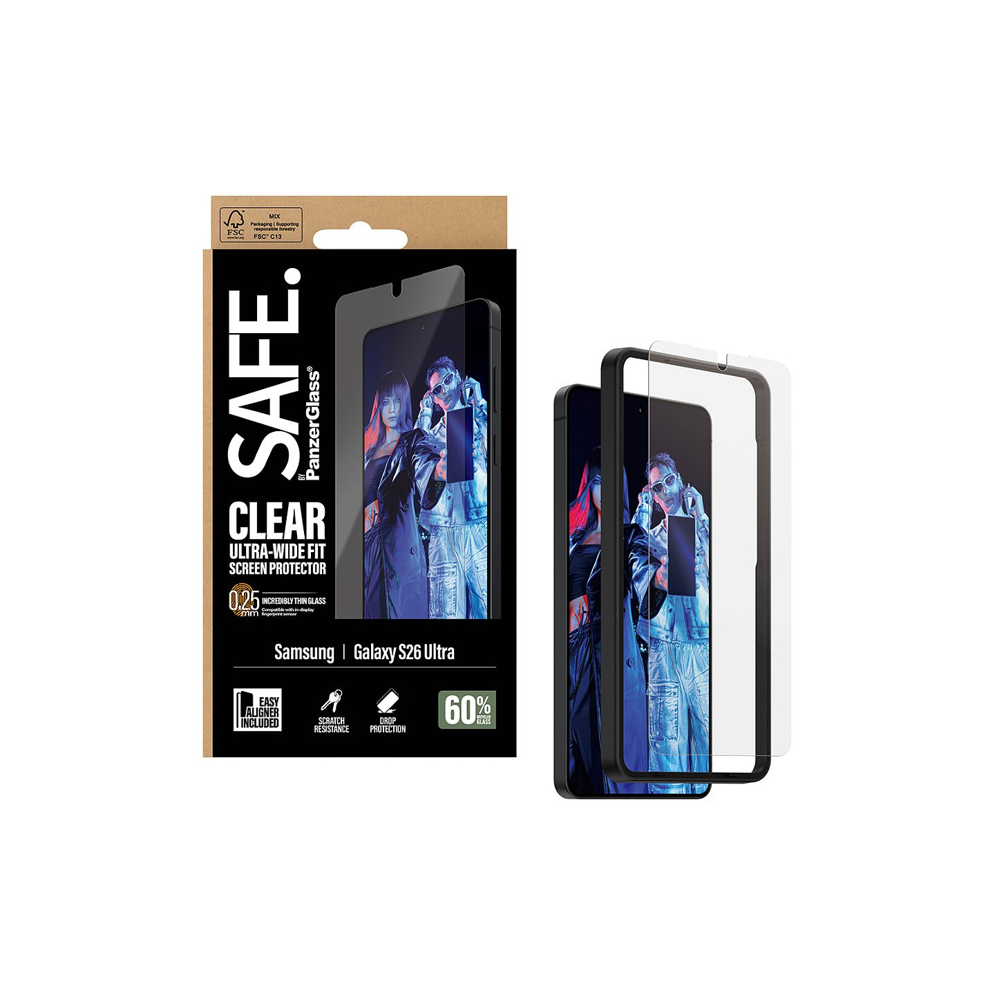 PanzerGlass SAFE Displayschutz Samsung Galaxy S26 Ultra Ultra-Wide Fit — Buy in Cyprus with Fast Delivery